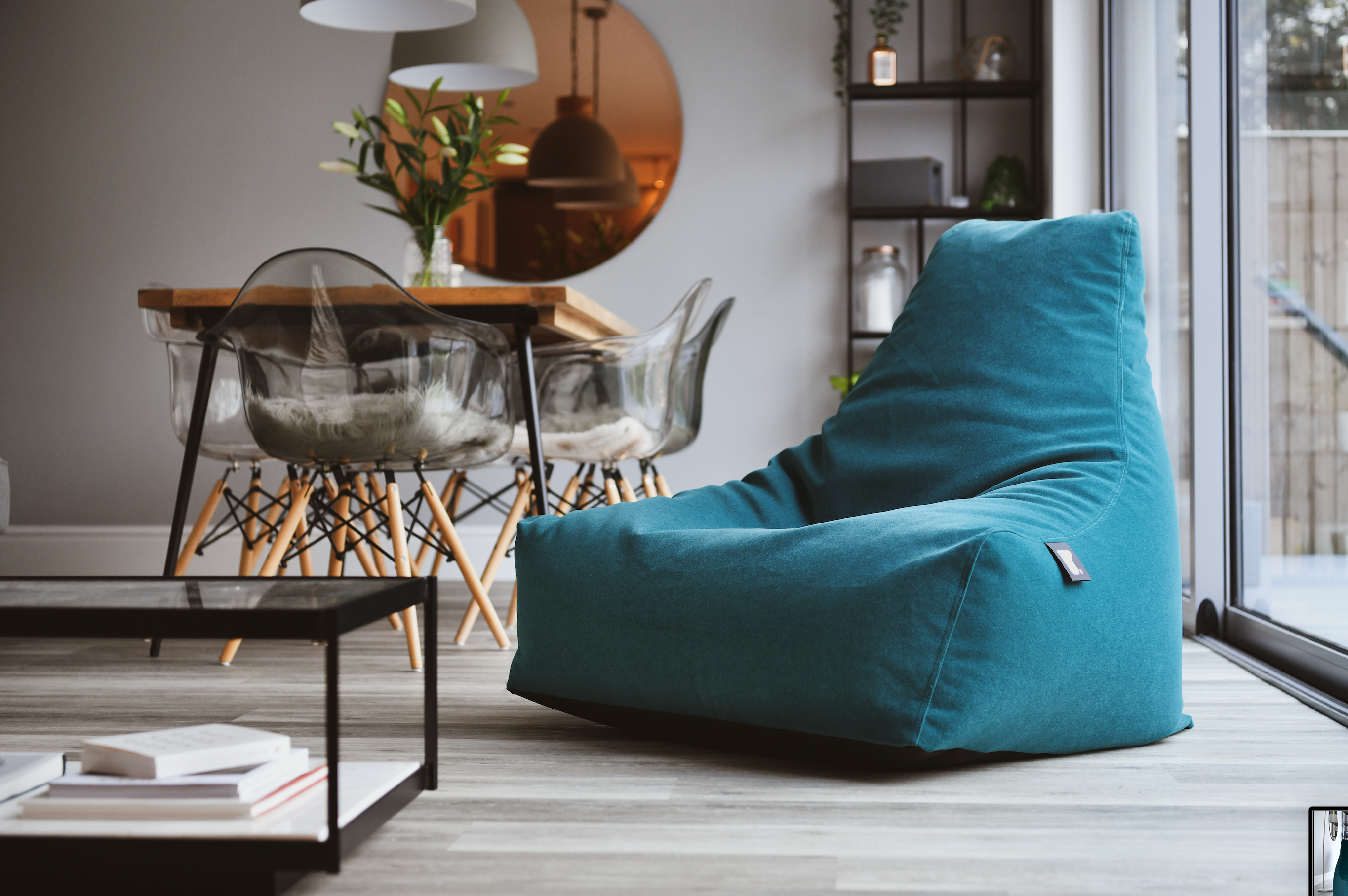 Extreme Lounging Mighty B-Bag Teal Brushed Suede Indoor